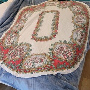 Bardwil Linens Dickens Christmas Fabric Tablecloth 52" x 70” Oblong
